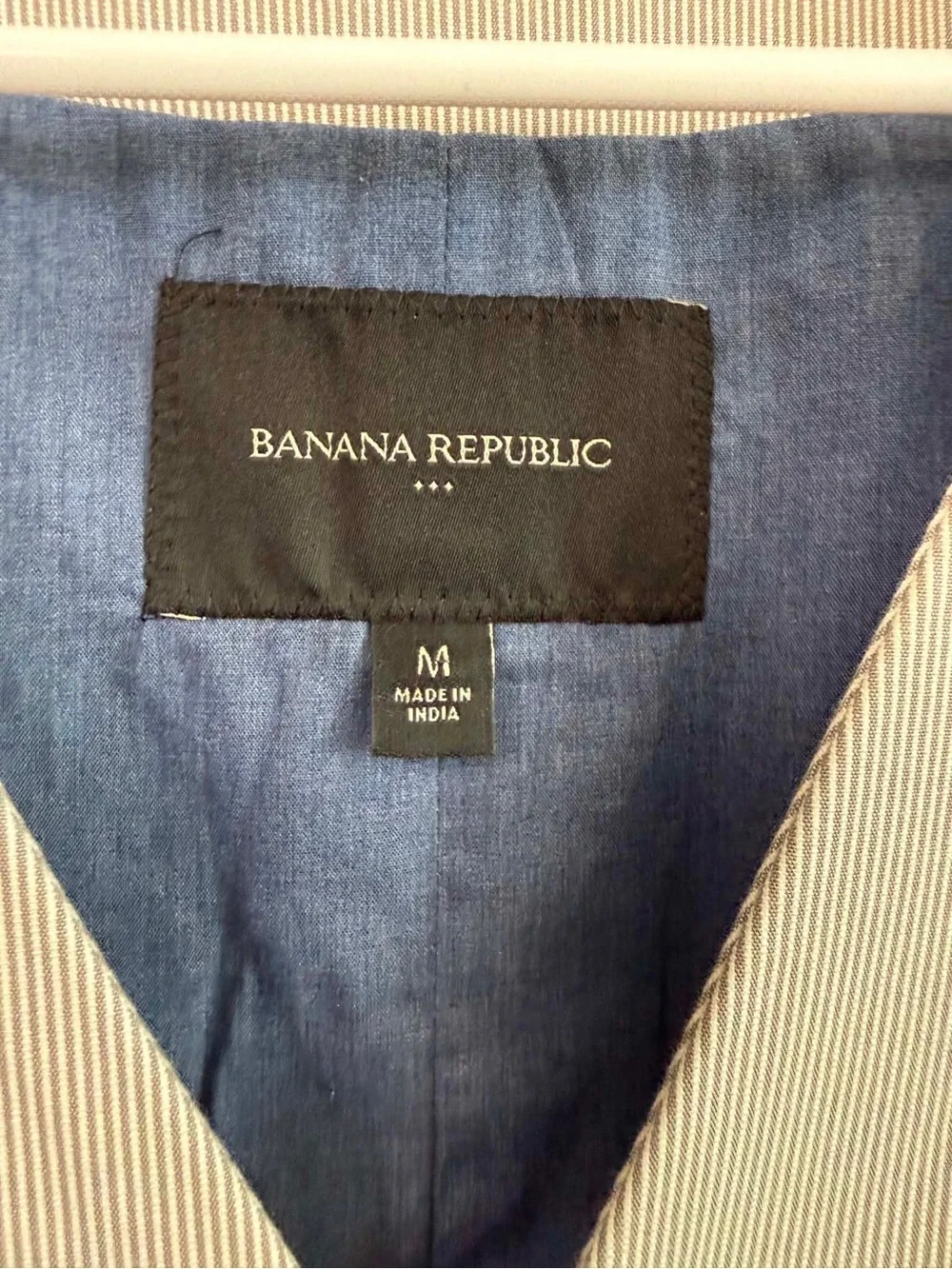 Banana Republic Blue Lined Pinstripe Vest
